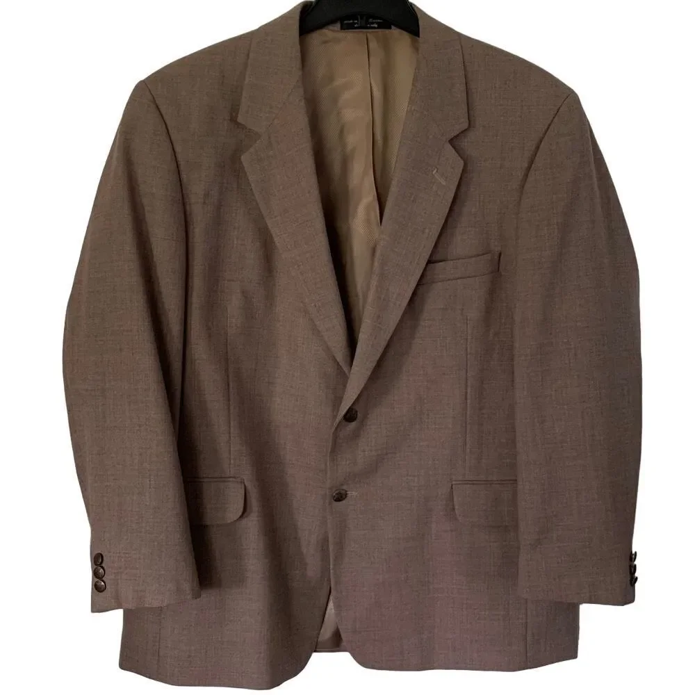 EUC Vintage Hunt Valley Tan Sports‎ Coat Jacket Blazer Size 48R